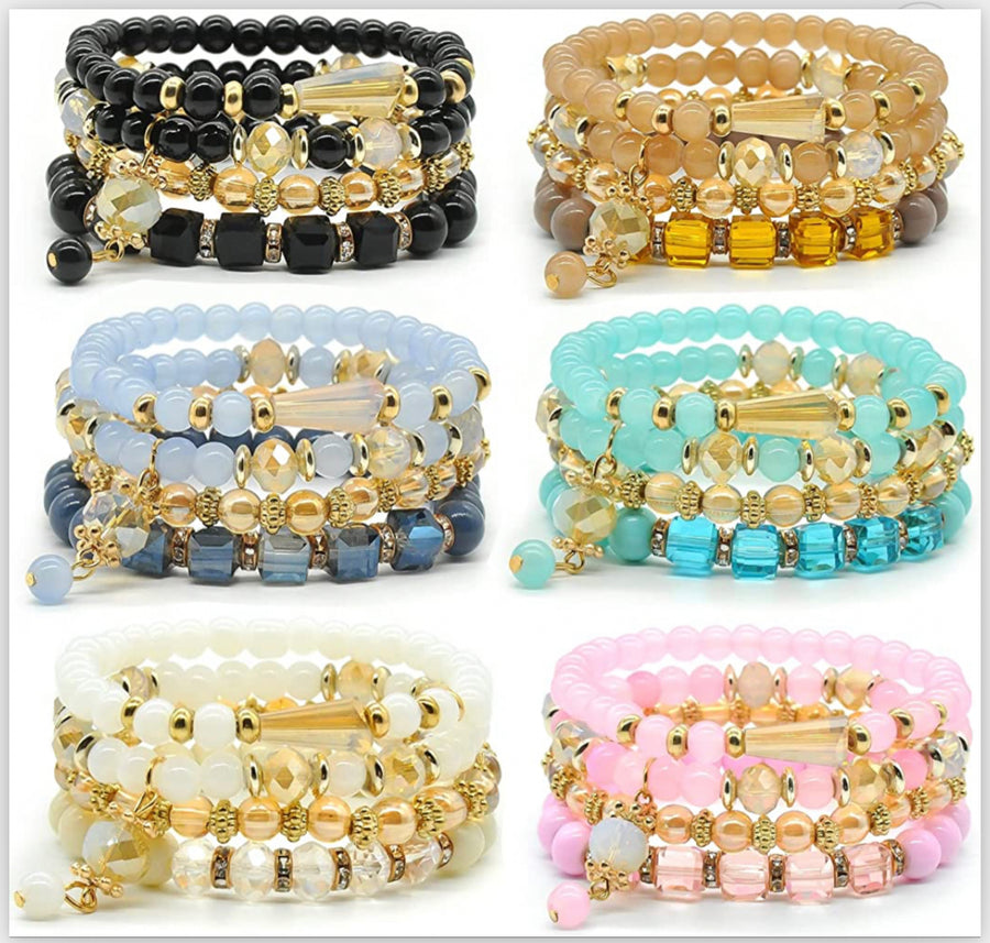 Assorted Bohemian Beaded Bracelet Sets