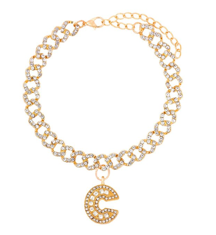 Initial Cuban Link Anklet