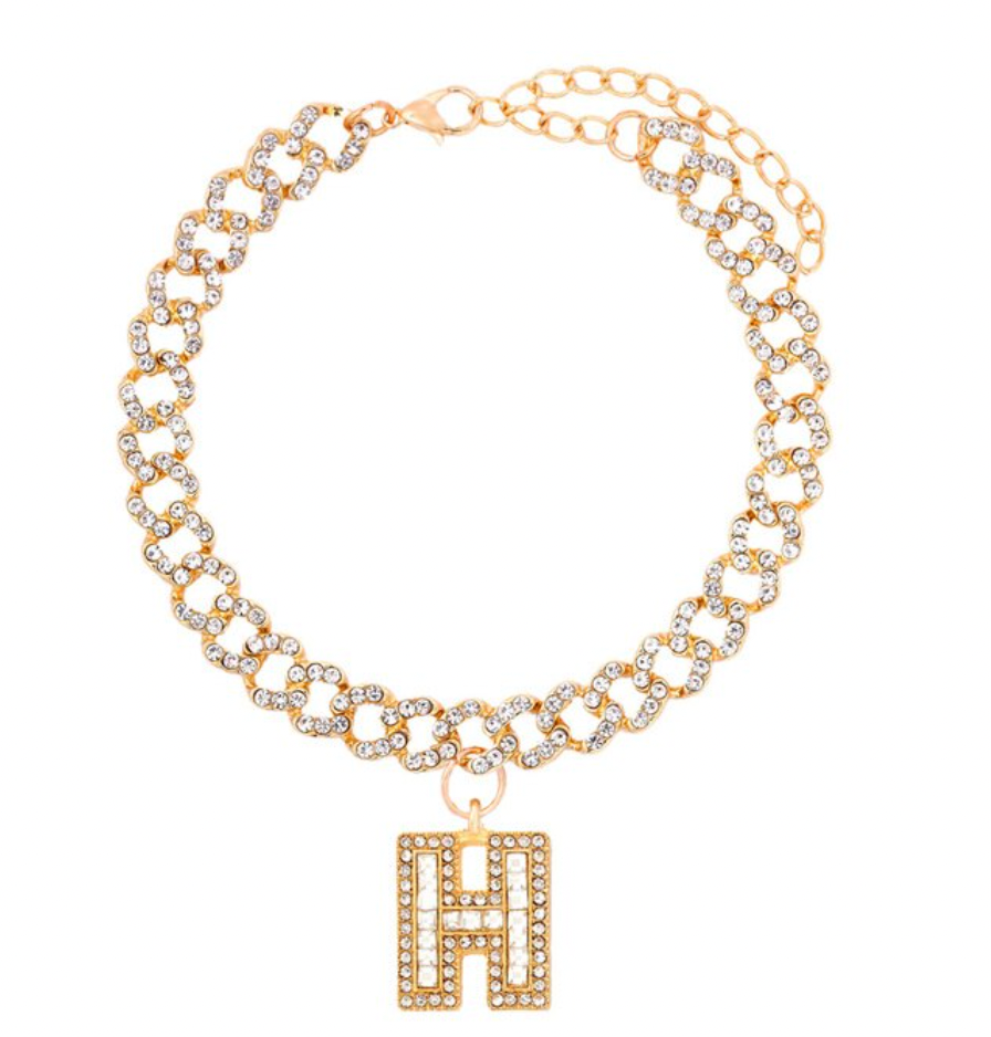 Initial Cuban Link Anklet