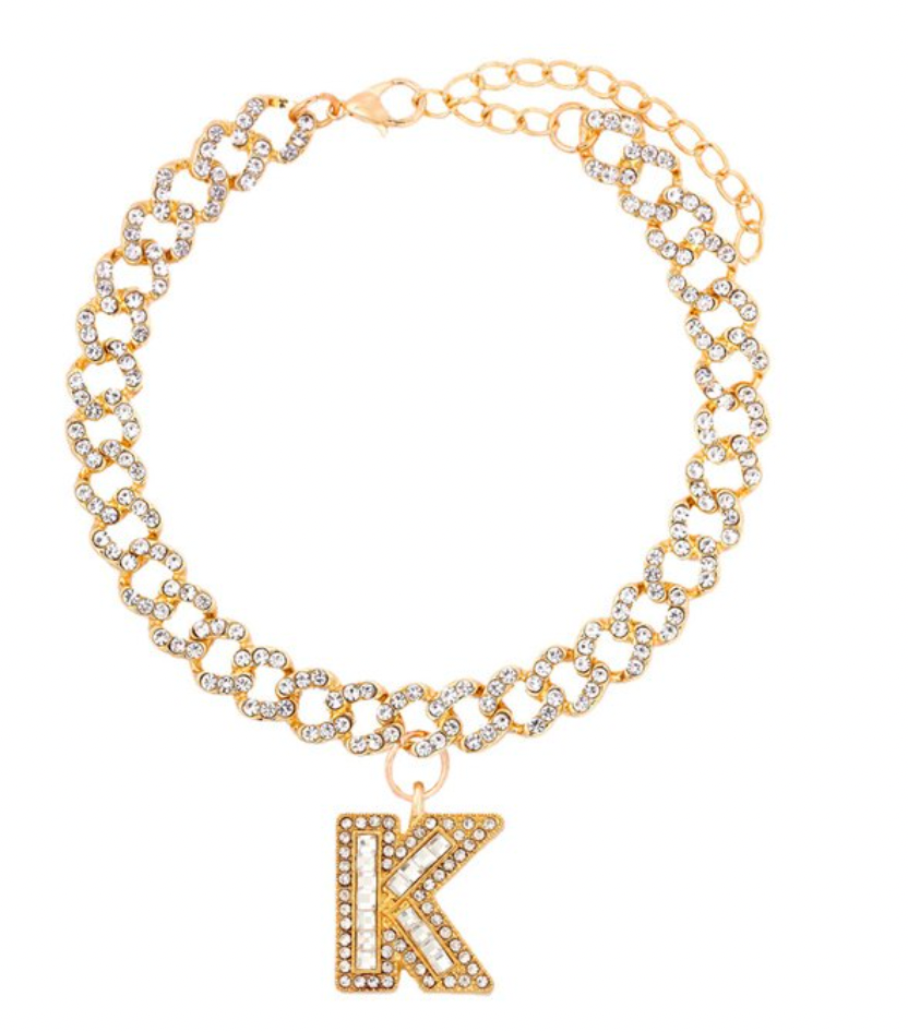 Initial Cuban Link Anklet