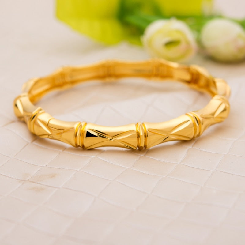 24K Ethiopian Bamboo Bangle