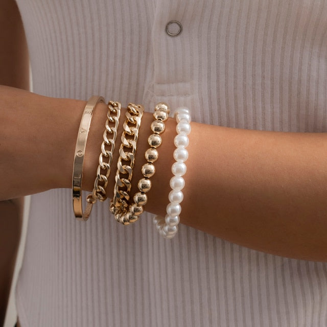 Chain Bracelets Set