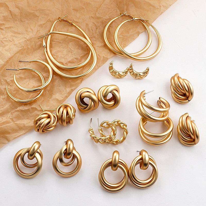 Gold Fashion Earrings