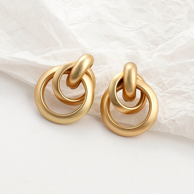 Gold Fashion Earrings