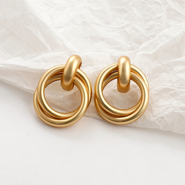 Gold Fashion Earrings