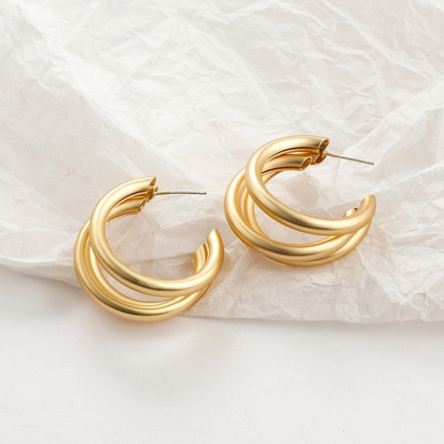 Gold Fashion Earrings