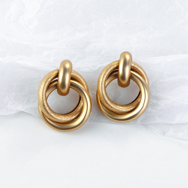 Gold Fashion Earrings