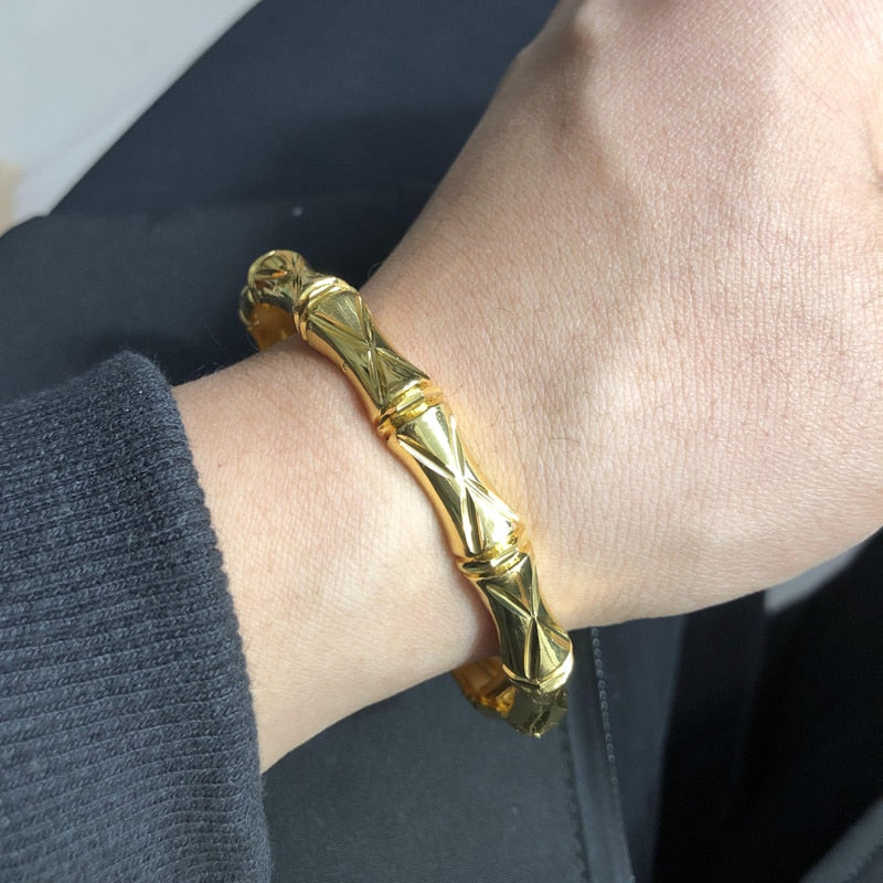 24K Ethiopian Bamboo Bangle